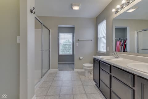 Primary bathroom at 814 Cherry Tree Lane, Greenwood, IN