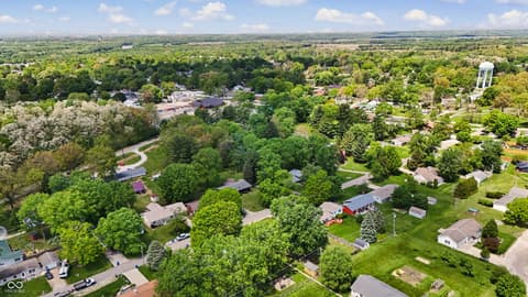 Aerial view at 115 Elm Drive, Covington, IN