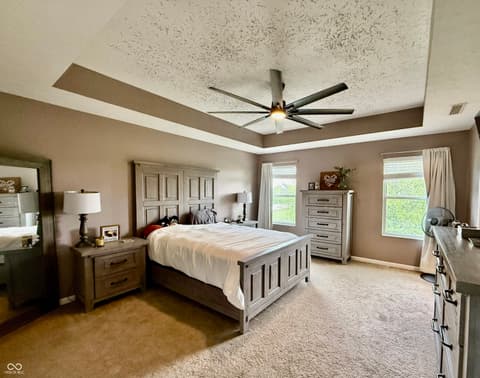 Primary bedroom at 2673 Night Hawk Road, Greenwood, IN