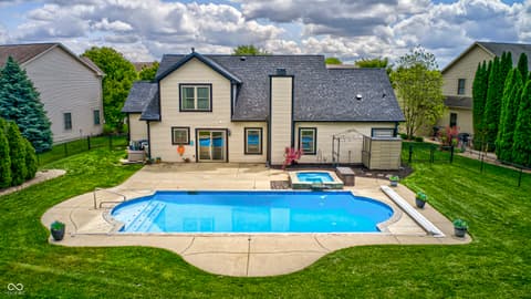 Aerial view at 1114 Rockwell Drive, Greenwood, IN