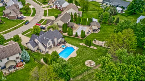 Aerial view at 1114 Rockwell Drive, Greenwood, IN