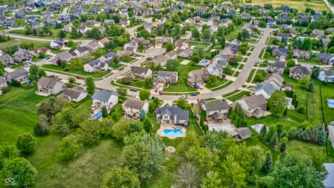 Aerial view at 1114 Rockwell Drive, Greenwood, IN
