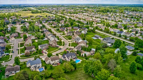 Aerial view at 1114 Rockwell Drive, Greenwood, IN