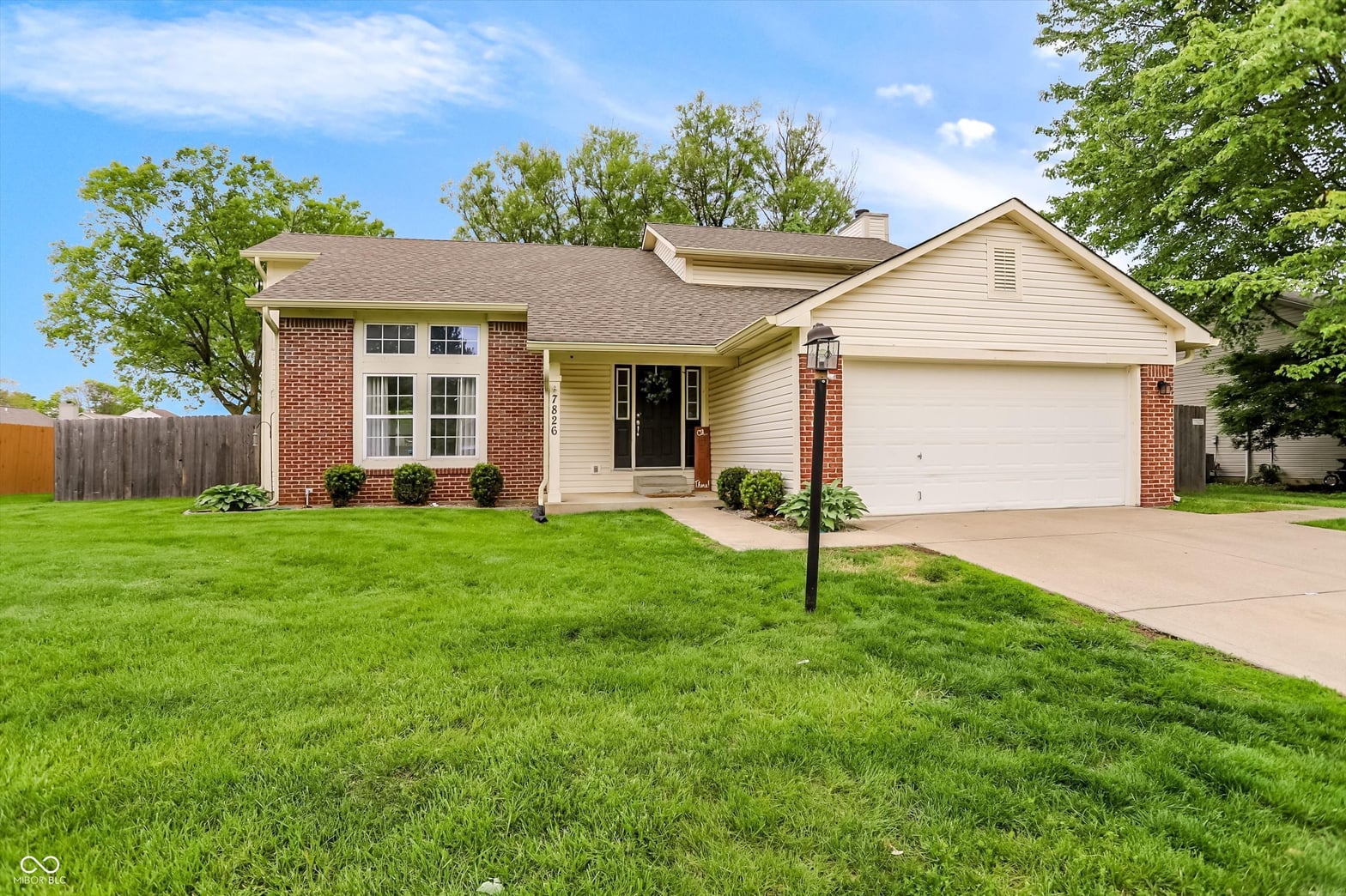 Front exterior at 7826 Winding Creek Drive, Indianapolis, IN