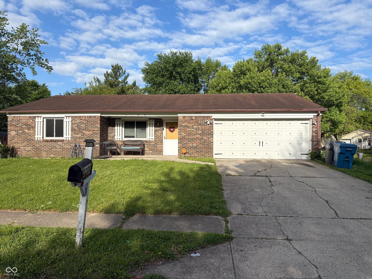 Front exterior at 3108 Pawnee Drive, Indianapolis, IN