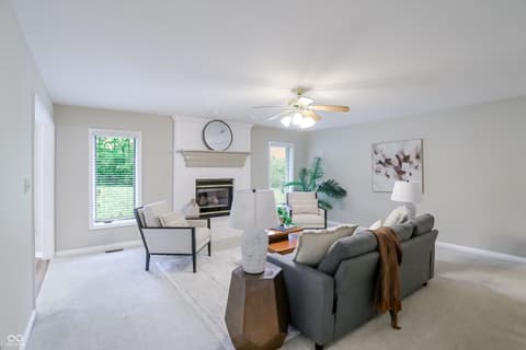 Living room at 7818 Ashtree Drive, Indianapolis, IN