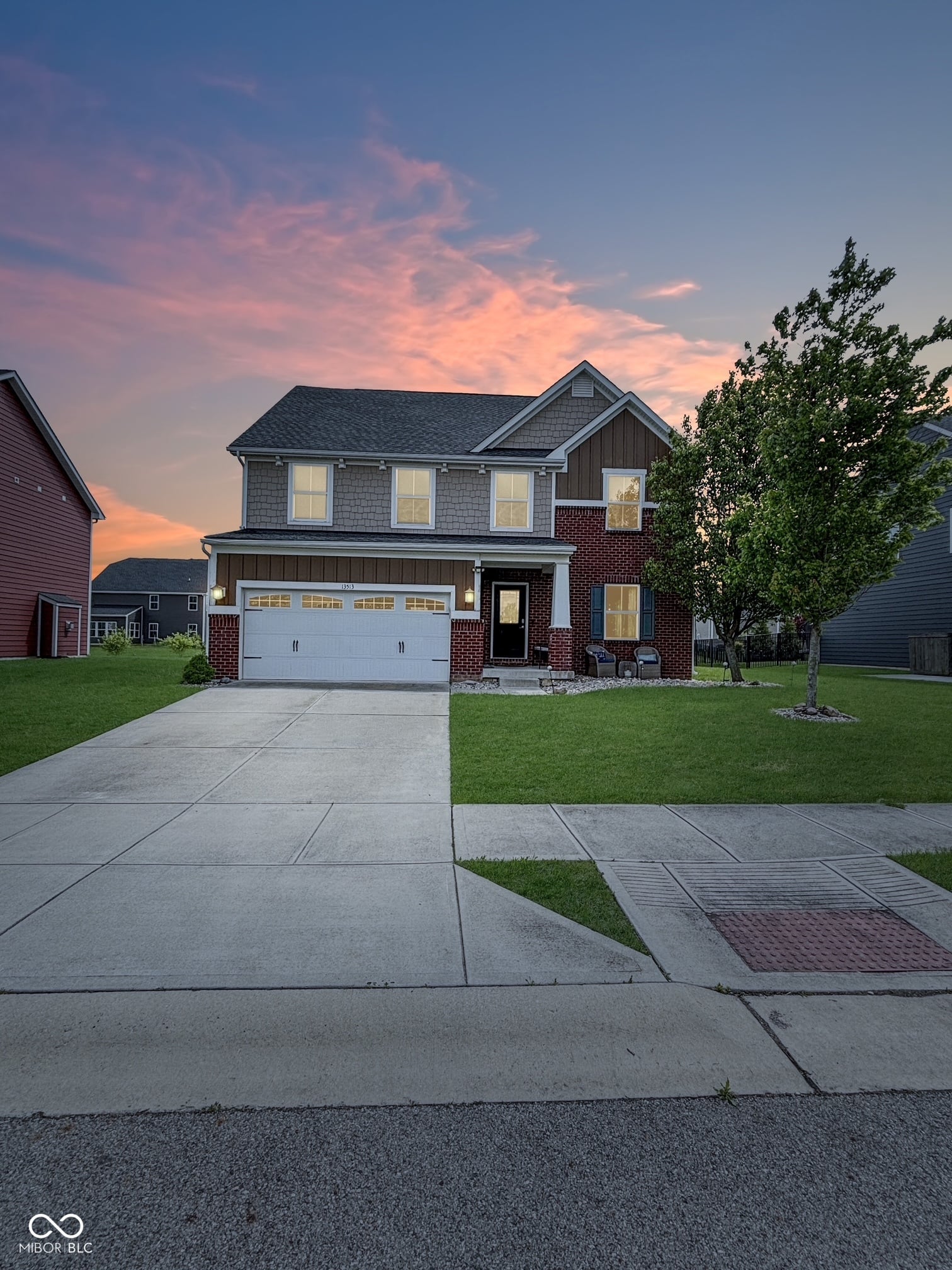 Front exterior at 13513 Mancroft Drive, Fishers, IN