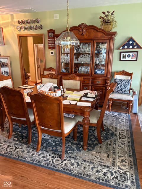 Dining room at 5584 Sandy Creek Drive N, Seymour, IN