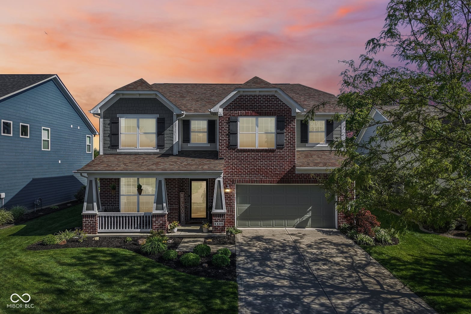 Front exterior at 1334 Old Heritage Place, Greenwood, IN