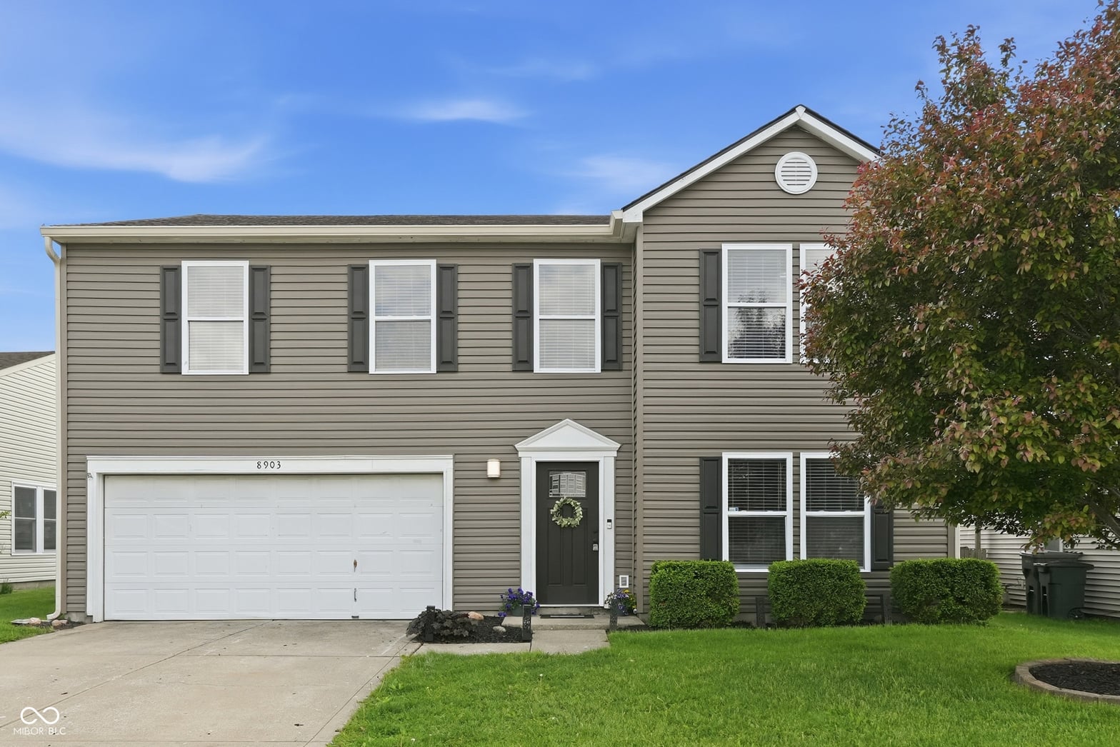 Front exterior at 8903 Squire Boone Court, Indianapolis, IN
