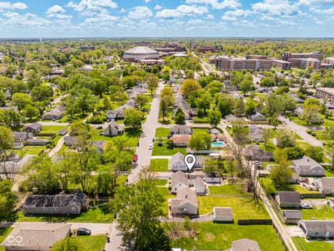 Aerial view at 2117 N Maplewood Avenue, Muncie, IN