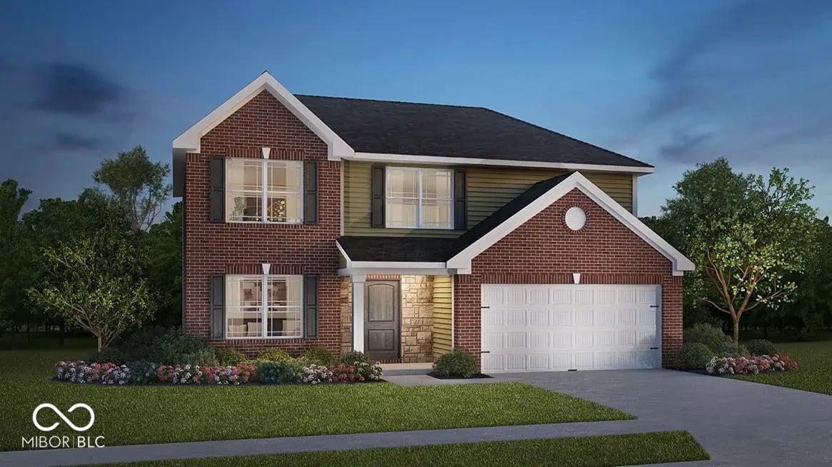 Front exterior at 1357 Agogo Way, Greenwood, IN