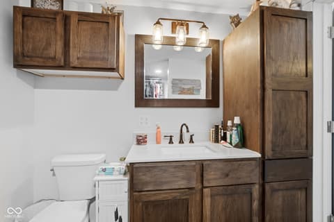 Bathroom at 160 W Union Road, Monrovia, IN