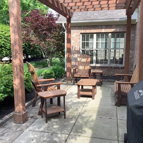 Outdoor living area at 15524 Mission Hills Drive, Carmel, IN