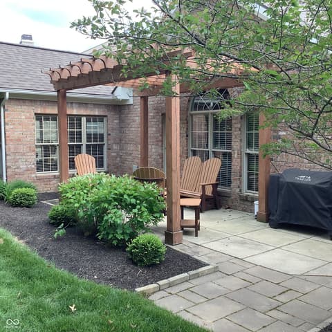 Outdoor living area at 15524 Mission Hills Drive, Carmel, IN