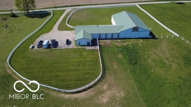 Aerial view at 10012 E County Road 500 S, Selma, IN