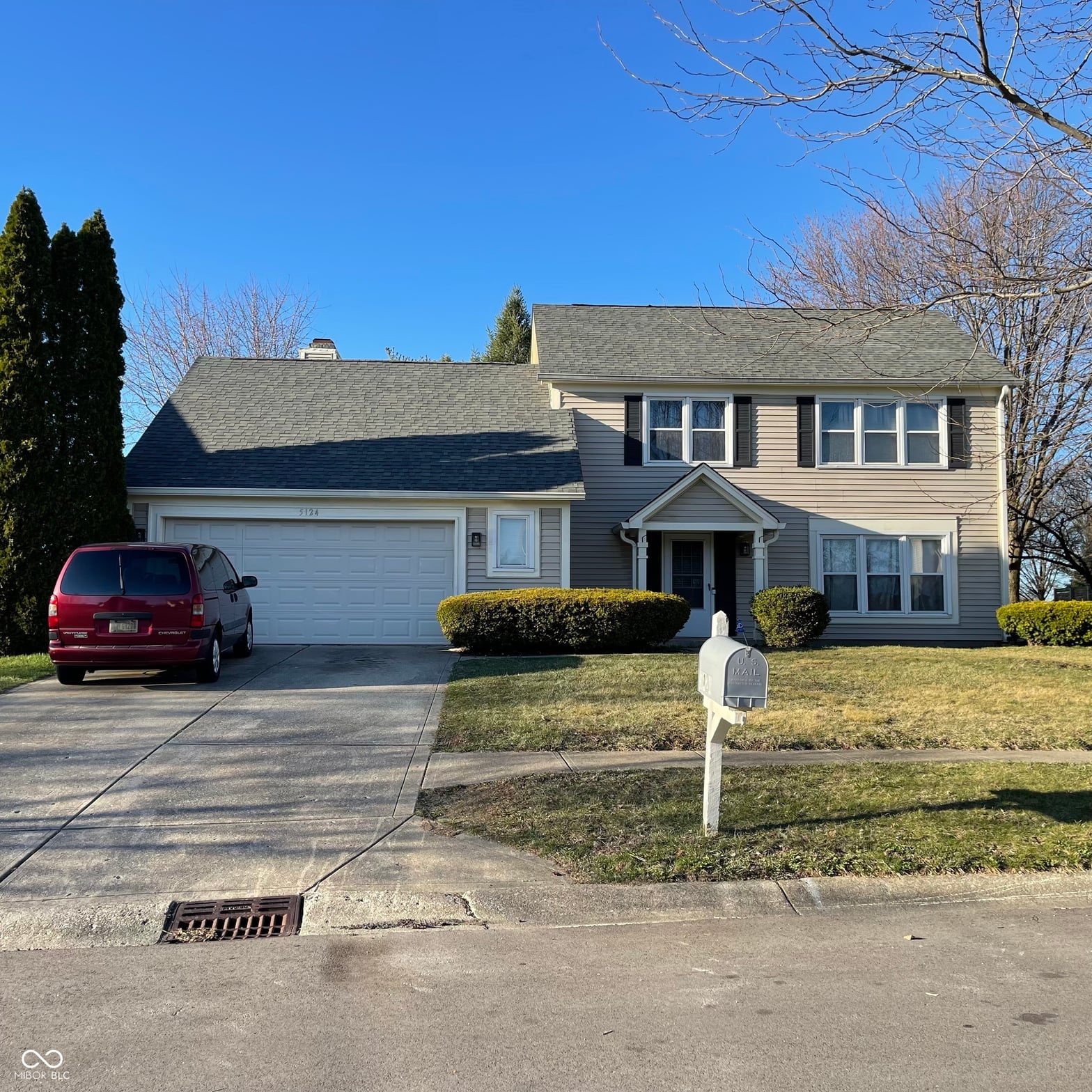 Front exterior at 5124 Deer Creek Court, Indianapolis, IN