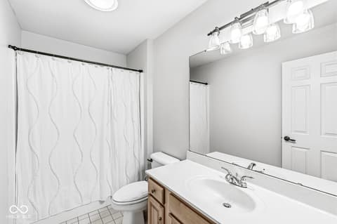 Bathroom at 9681 Sunwood Way, Carmel, IN