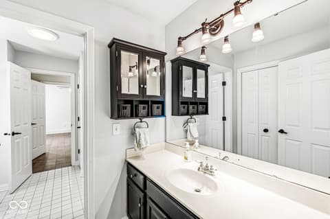 Bathroom at 9681 Sunwood Way, Carmel, IN
