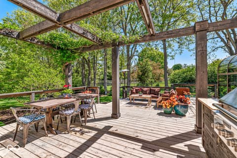 Outdoor living area at 9681 Sunwood Way, Carmel, IN