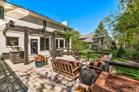 Outdoor living area at 9681 Sunwood Way, Carmel, IN