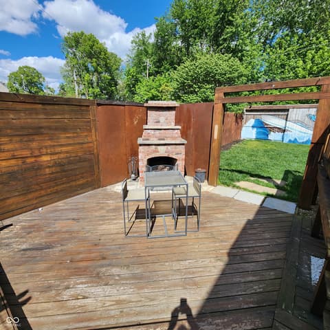 Outdoor living area at 6167 Guilford Avenue, Indianapolis, IN