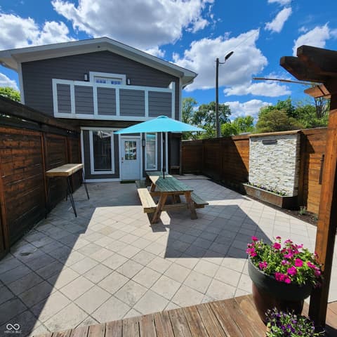 Outdoor living area at 6167 Guilford Avenue, Indianapolis, IN