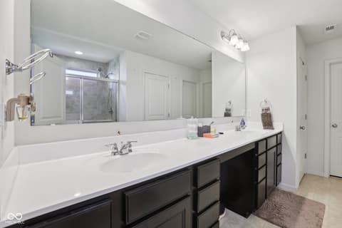 Primary bathroom at 13504 Forest Glade Drive, Fishers, IN