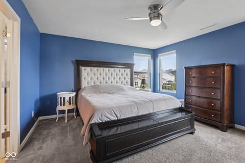 Primary bedroom at 13504 Forest Glade Drive, Fishers, IN