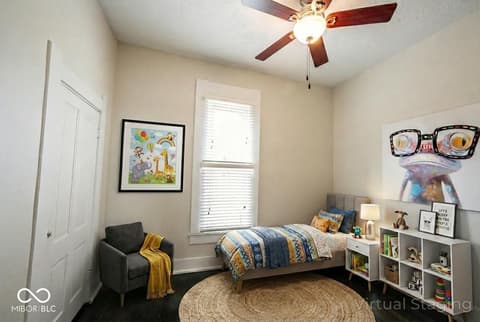 Bedroom at 1341 Fletcher Avenue, Indianapolis, IN