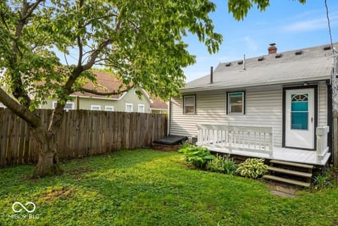Outdoor living area at 1341 Fletcher Avenue, Indianapolis, IN