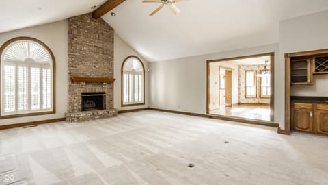 Living room at 1850 Spruce Drive, Carmel, IN