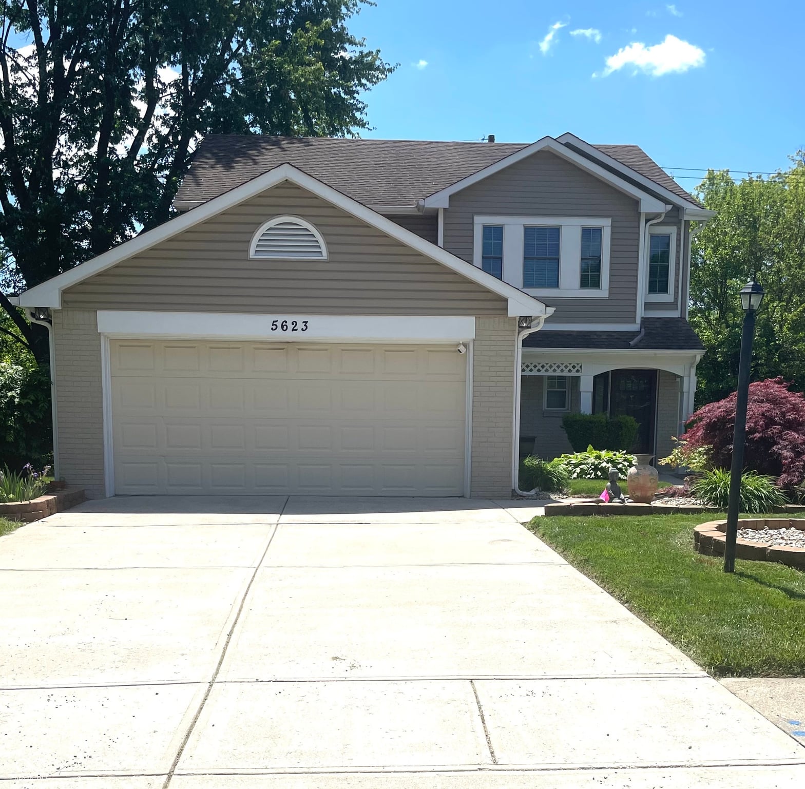 Front exterior at 5623 Liberty Creek Drive E, Indianapolis, IN