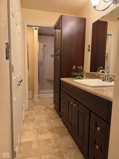 Primary bathroom at 5623 Liberty Creek Drive E, Indianapolis, IN