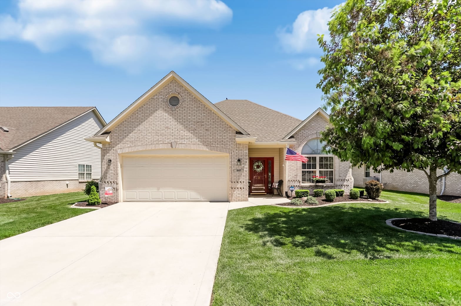 Front exterior at 847 Fairfield Drive, Greenfield, IN