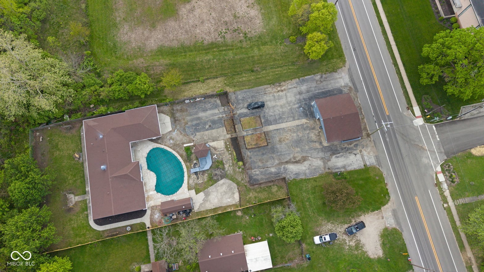 Aerial view at 2525 E Jackson Street, Muncie, IN