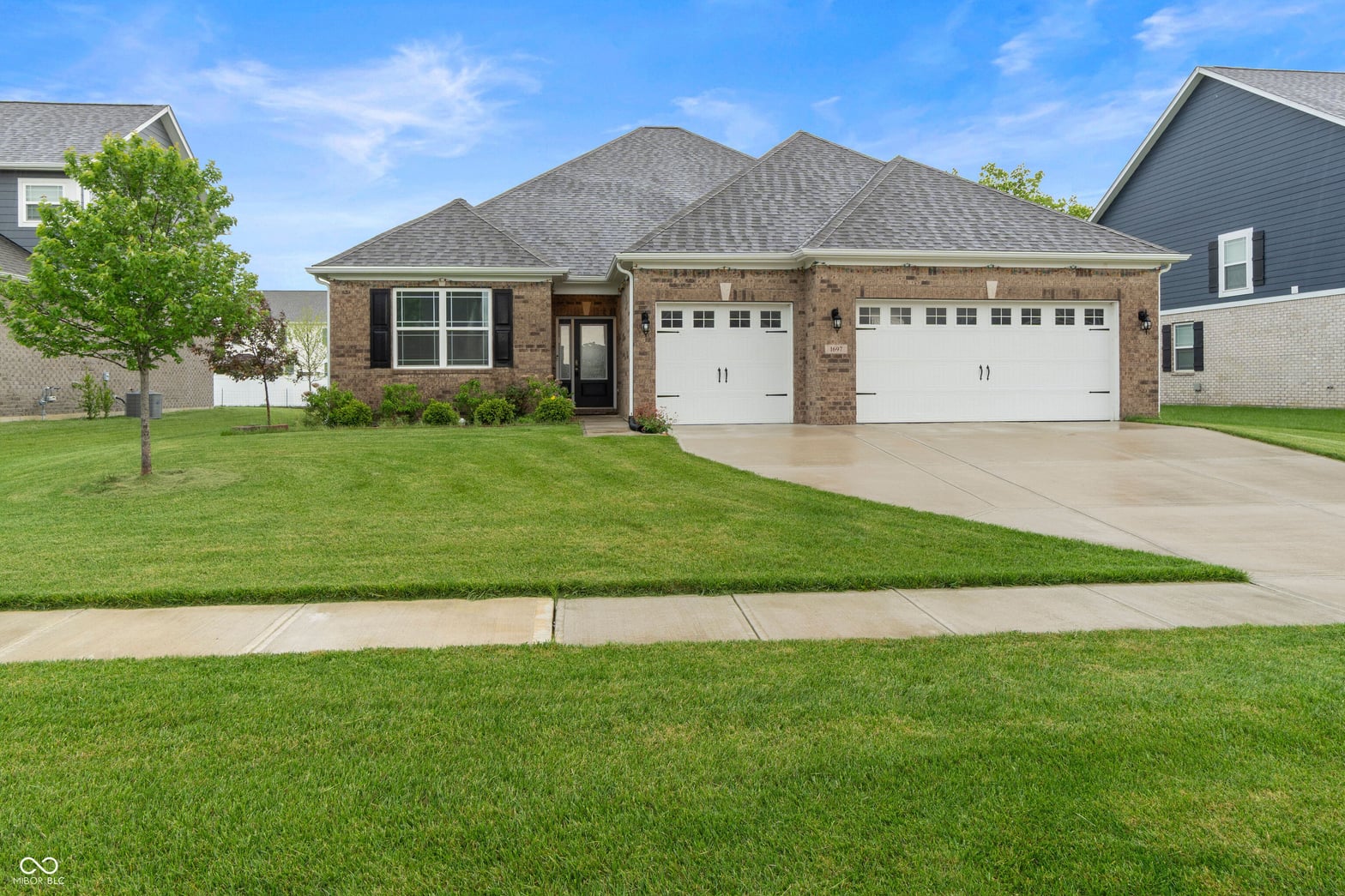 Front exterior at 1697 Pelham Drive, Greenwood, IN