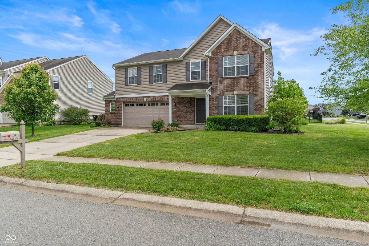 Front exterior at 5415 Misthaven Lane, Greenwood, IN