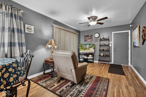 Living room at 410 S Post Road, Indianapolis, IN
