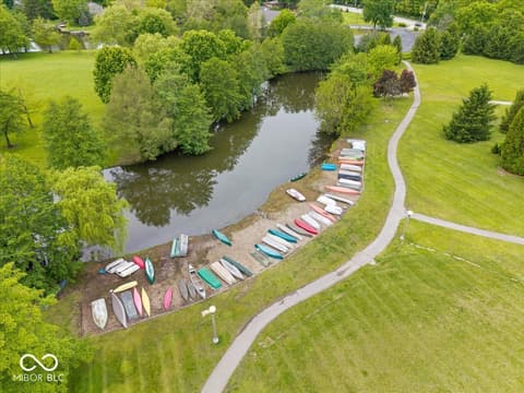 Aerial view at 11416 E Lakeshore Drive, Carmel, IN