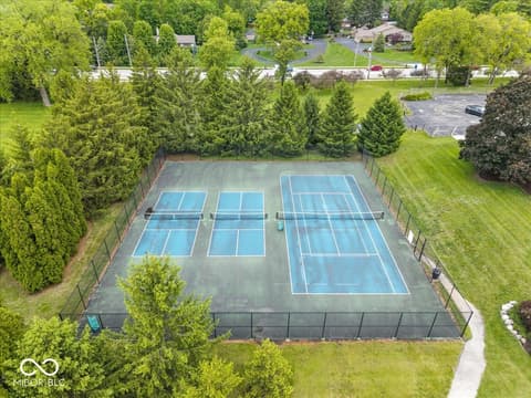 Aerial view at 11416 E Lakeshore Drive, Carmel, IN
