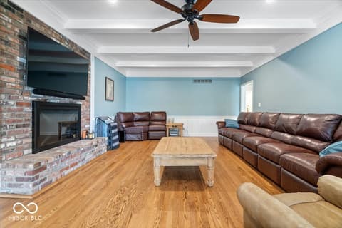 Living room at 11416 E Lakeshore Drive, Carmel, IN
