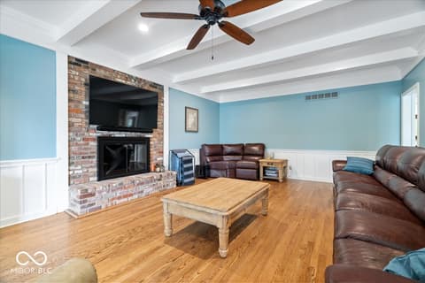 Living room at 11416 E Lakeshore Drive, Carmel, IN