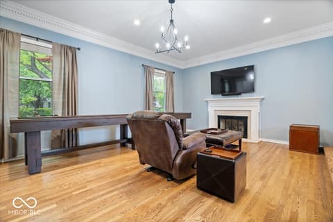 Living room at 11416 E Lakeshore Drive, Carmel, IN