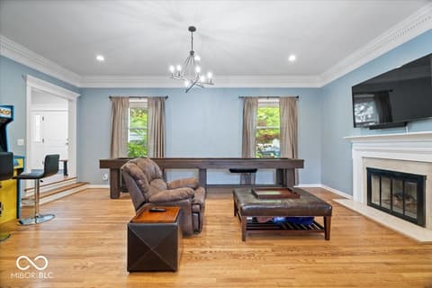 Living room at 11416 E Lakeshore Drive, Carmel, IN