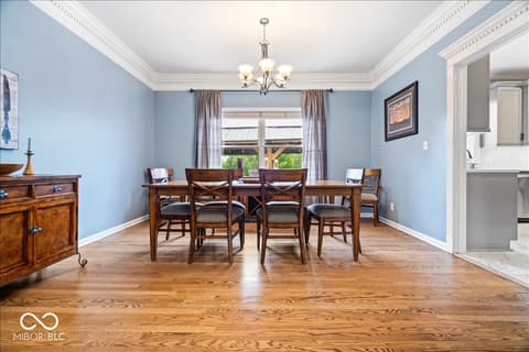 Dining room at 11416 E Lakeshore Drive, Carmel, IN