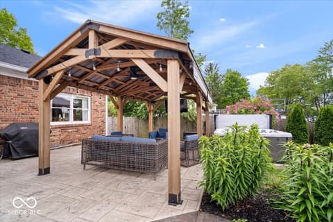 Outdoor living area at 11416 E Lakeshore Drive, Carmel, IN