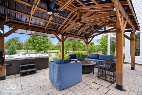 Outdoor living area at 11416 E Lakeshore Drive, Carmel, IN