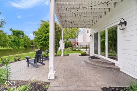 Outdoor living area at 11416 E Lakeshore Drive, Carmel, IN