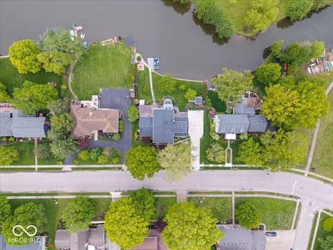 Aerial view at 11416 E Lakeshore Drive, Carmel, IN